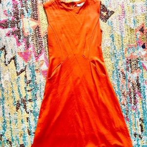 Sleeveless Orange MANGO Dress